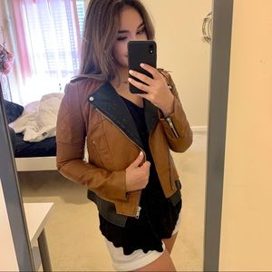 Two-Tome Leather Jacket